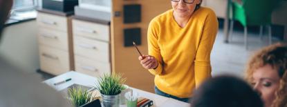 Photo of a school administrator