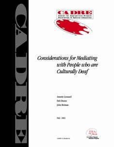 Considerations for Mediating with People who are Culturally Deaf cover
