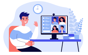 Illustration of Virtual Meetings